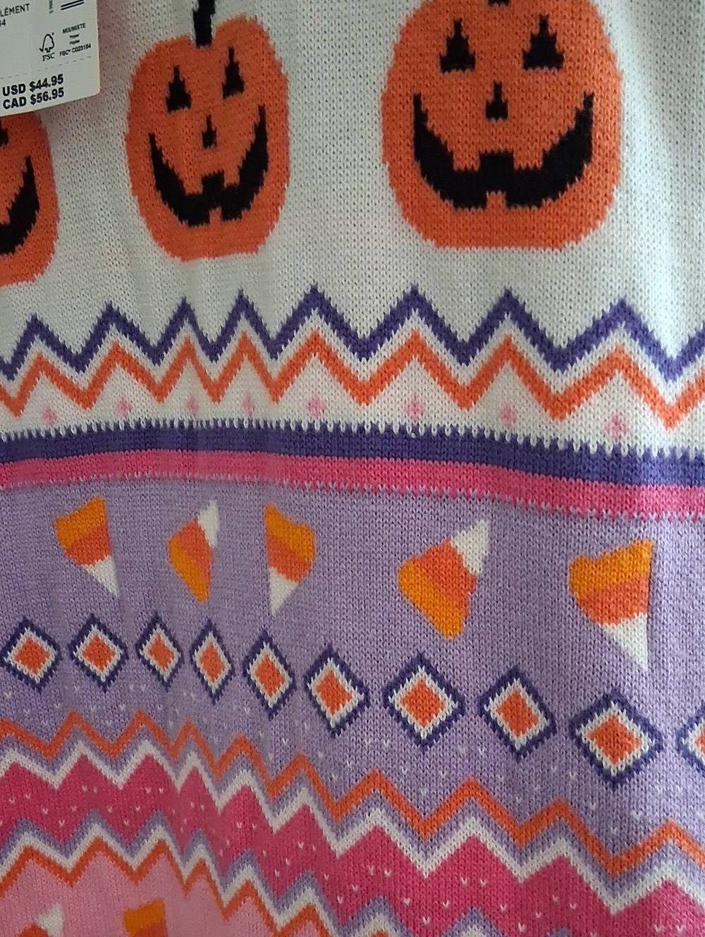 Gymboree Pink Carmine Knit Pumpkin Sweater Dress Size 7. - Picture 4 of 7